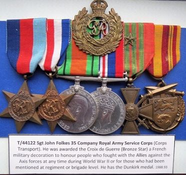 Medals of Sgt J. Folkes