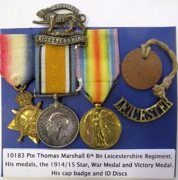 Medals of Pte T. Marshall